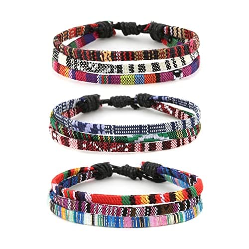 HZMAN Mix 6 Ethnic Bracelets for Men and Women