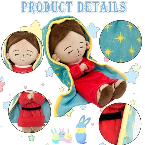 Yelakey Red Lady of Guadalupe Plush Mary Doll Christ Religious Toy