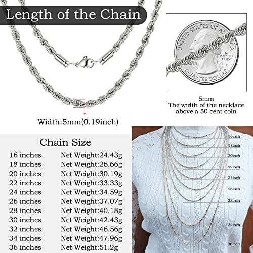 HolyFast Twist Stainless Steel Necklace for Men & Women