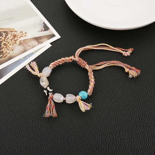 HZMAN Tibetan Buddhism Dzi Bead Bracelet - Lucky Protection & Gift