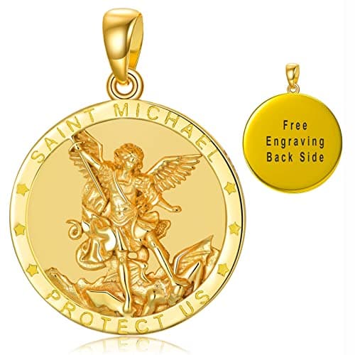 Seiyang Saint Necklace - 925 Sterling Silver Patron Amulet for Men and Women (with Gift Box)