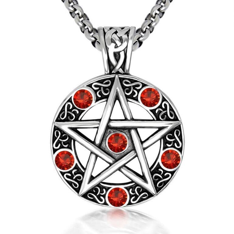 Stainless Steel Square Pearl Chain Punk Necklaces for Men