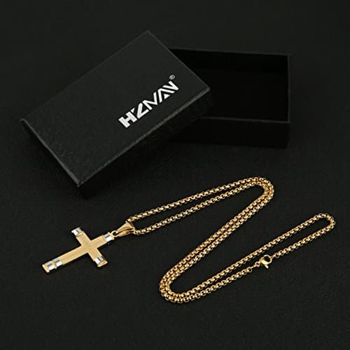 Philippians 4:13 Cross Pendant Stainless Steel Necklace - 3 Colors