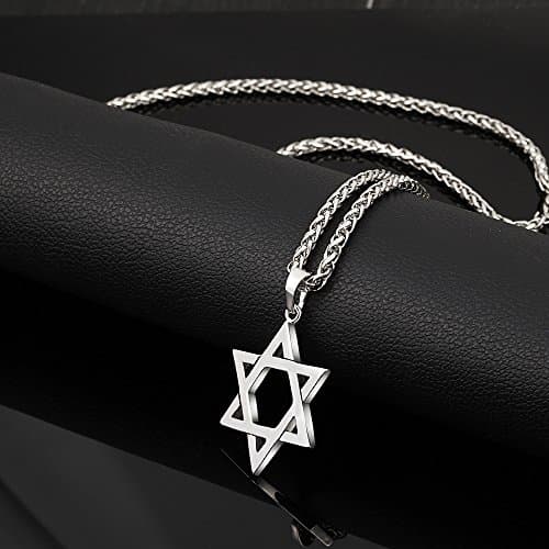 Reizteko Silver Star of David Pendant Necklace Israel Jewelry