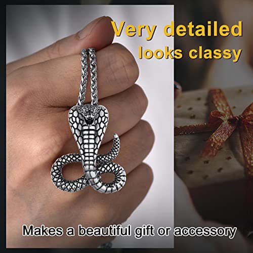 Retro Cobra Snake Necklace for Gothic Jewelry Fans