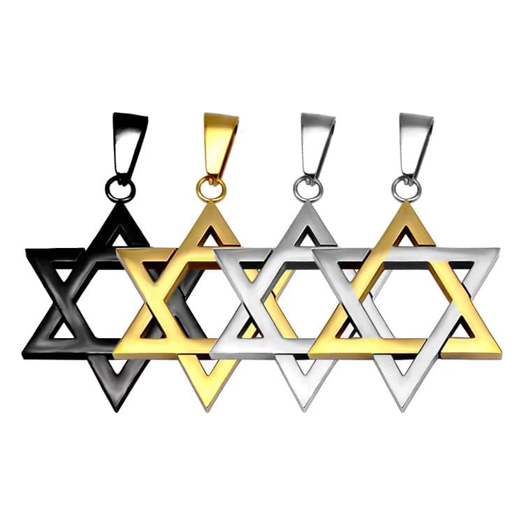 Men's Oumval Star of David Dainty Judaic Pendant 24 Inches Chain Gift