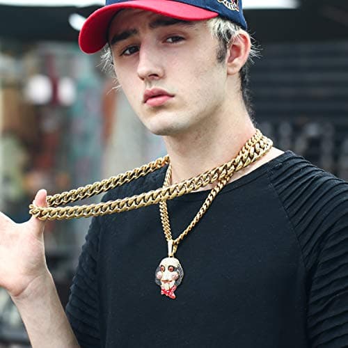 Mens Heavy Miami Cuban Link Chain 14k Gold Plated Choker Necklace/Bracelet