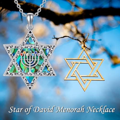 Sterling Silver Star of David Necklace for Women