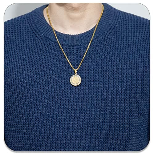 18K Gold Bible Verse Hand Pendant Necklace by PEAS