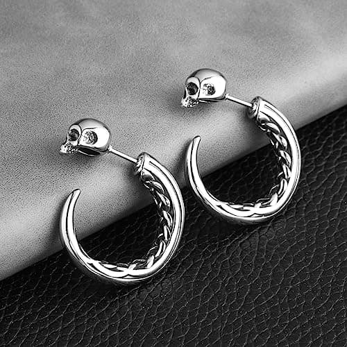Crescent Moon Earrings for Men and Women