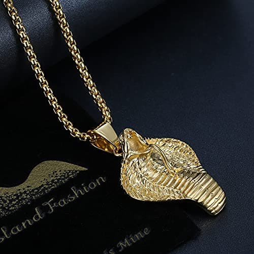 Gothic Snake Pendant Necklace for Men and Women