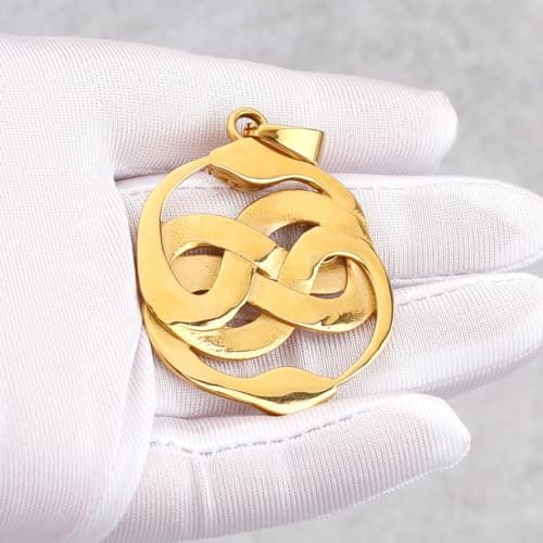 LOBON Fashion Snake Necklace - Gothic Stainless Steel Jewelry for Men & Women
