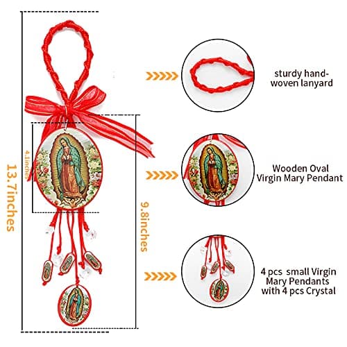 BONITTER Oval Virgin Mary Saint Benedict Medal Gift for Men or Women