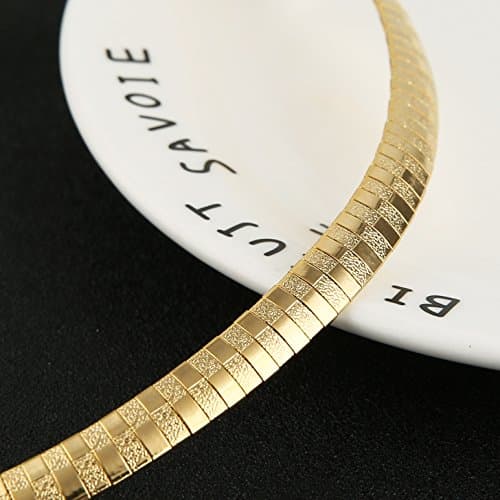 HZMAN Stainless Steel Omega Chain Necklace & Bracelet Set