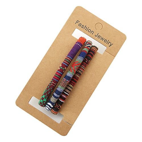 HZMAN Mix 6 Wrap Hemp Cords Bracelets for Men and Women