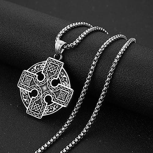 Stainless Steel Celtic Knot Necklace for Women Men