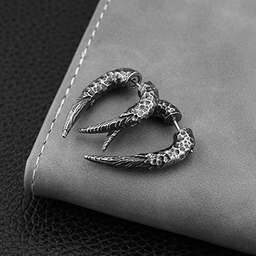 HZMAN Antelope Horn Earrings for Men and Women