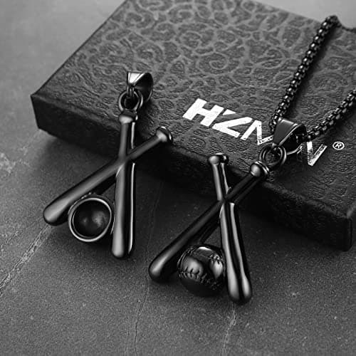 Baseball Cross Pendant Necklace for Sports Fans