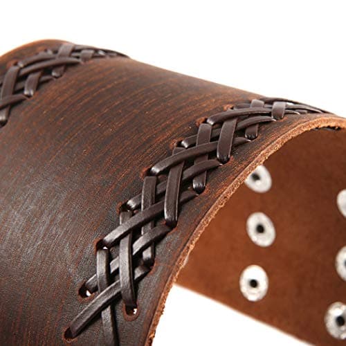 Handmade Leather Bracelet with Adjustable Buckle