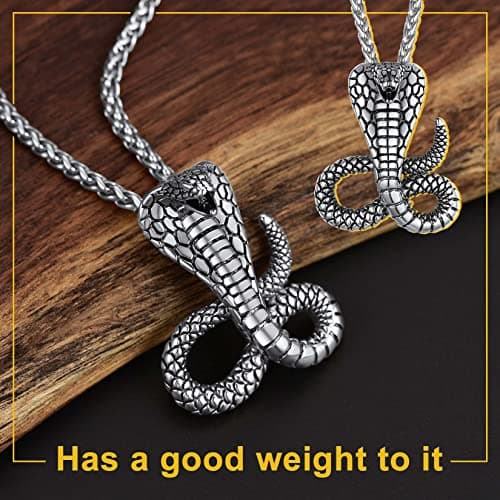 Retro Cobra Snake Necklace for Gothic Jewelry Fans