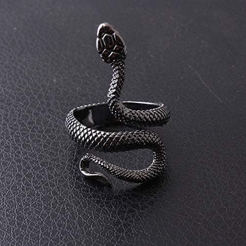 Acxico Punk Men's Adjustable Snake Finger Ring Jewelry