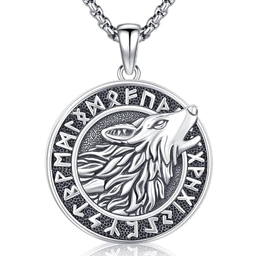 DRINSPER Thor's Hammer Necklace 925 Sterling Silver Norse Jewelry for Men Women