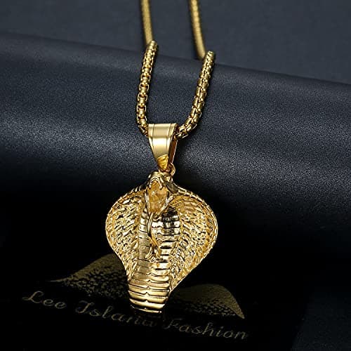 Gothic Snake Pendant Necklace for Men and Women