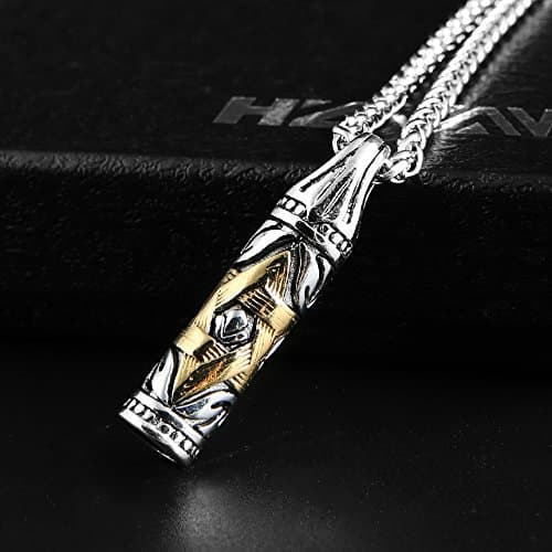 HZMAN Star of David Pendant Necklace Women Men Stainless Steel Israel Necklace