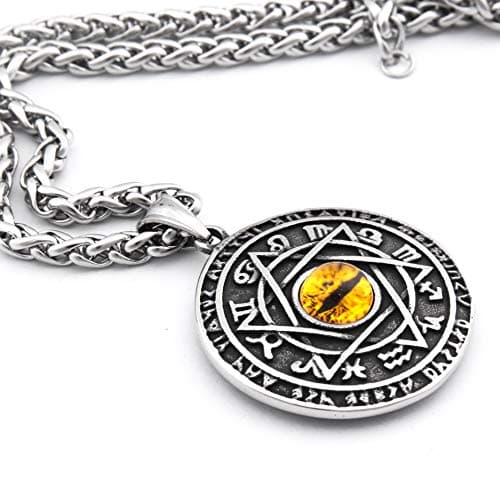 Solomon Seal Pendant Necklace - Stainless Steel Empowerment Talisman Jewelry