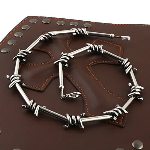 Barbed Wire Necklace for Men, Punk Gothic Style
