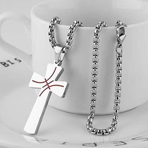 HZMAN I CAN DO ALL THINGS STRENGTH Bible Verse Basketball Pendant Necklace