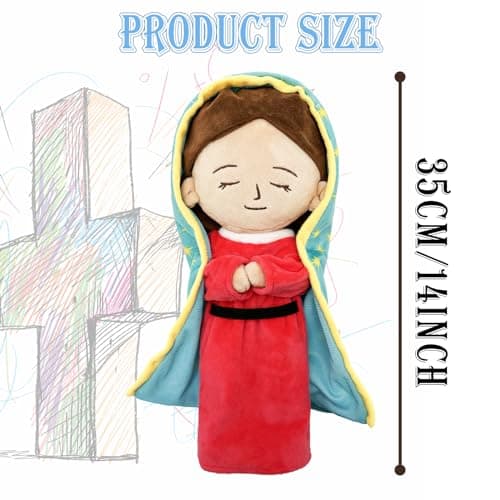 Yelakey Red Lady of Guadalupe Plush Mary Doll Christ Religious Toy