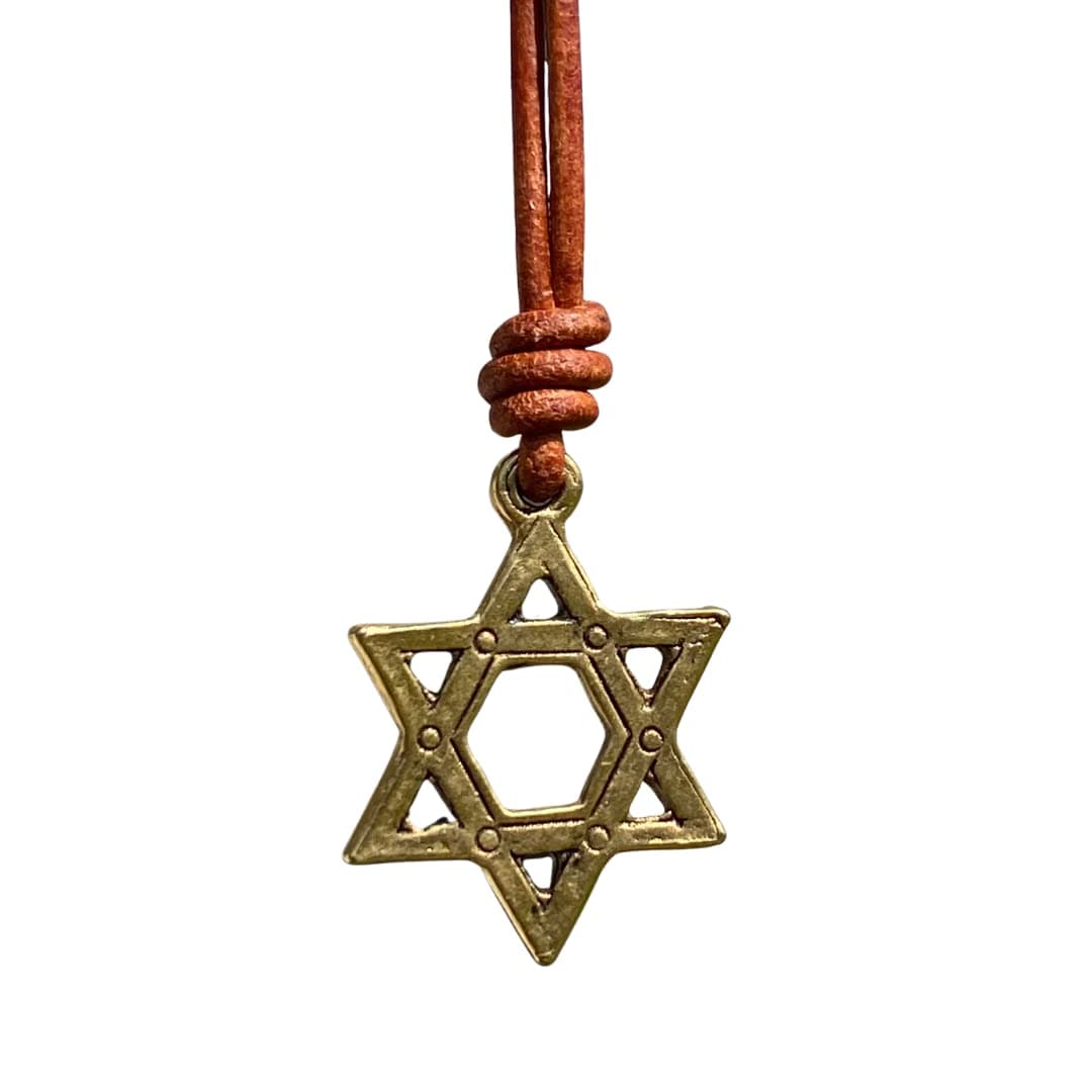 Gold Star of David Necklace - Tequila Sunrise Shop, Mens Gold Bat Mitzvah Gift