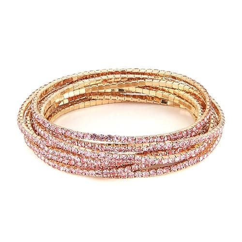 10 Pcs Tennis Bracelets Set for Women Girl Wedding Party Jewelry Gift