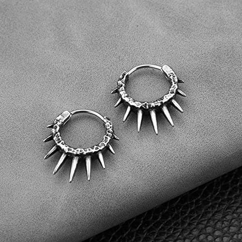 Spike Rivet Earrings in Stainless Steel Gothic Punk Style for Men and Women