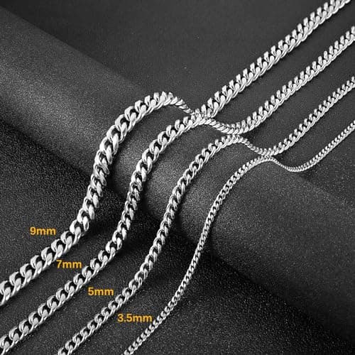 Stainless Steel Men's Gold Chain Hip Hop Necklace