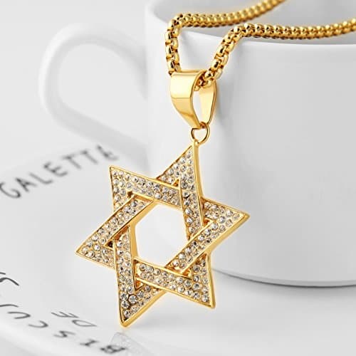 Stainless Steel Star of David Pendant for Women and Men