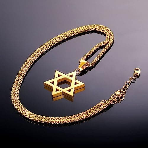 Hexagonal Star of David Necklace for Boys