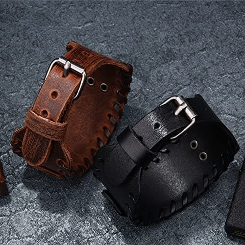Celtic Solar Cross Bracelet, Leather Wristband with Irish Charm