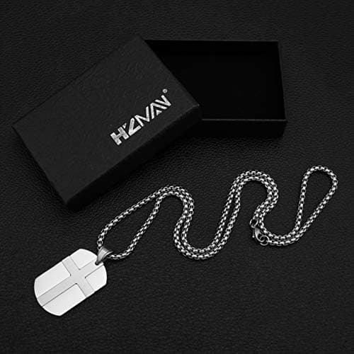 Stainless Steel Cross Necklace with Isaiah 41:10 Bible Verse