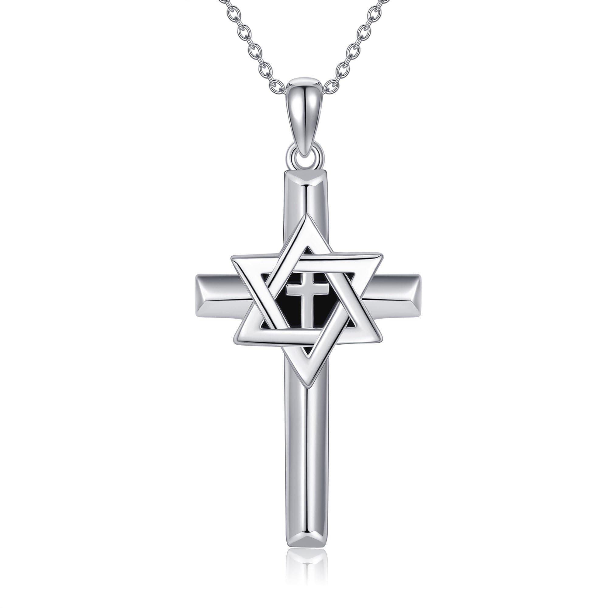 Sterling Silver Star of David Pendant Judeo-Christian Jewelry for Men & Women