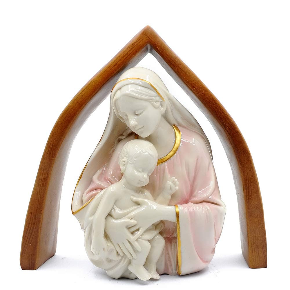 13" Virgin Mary and Child Statue - Religious Home Decor