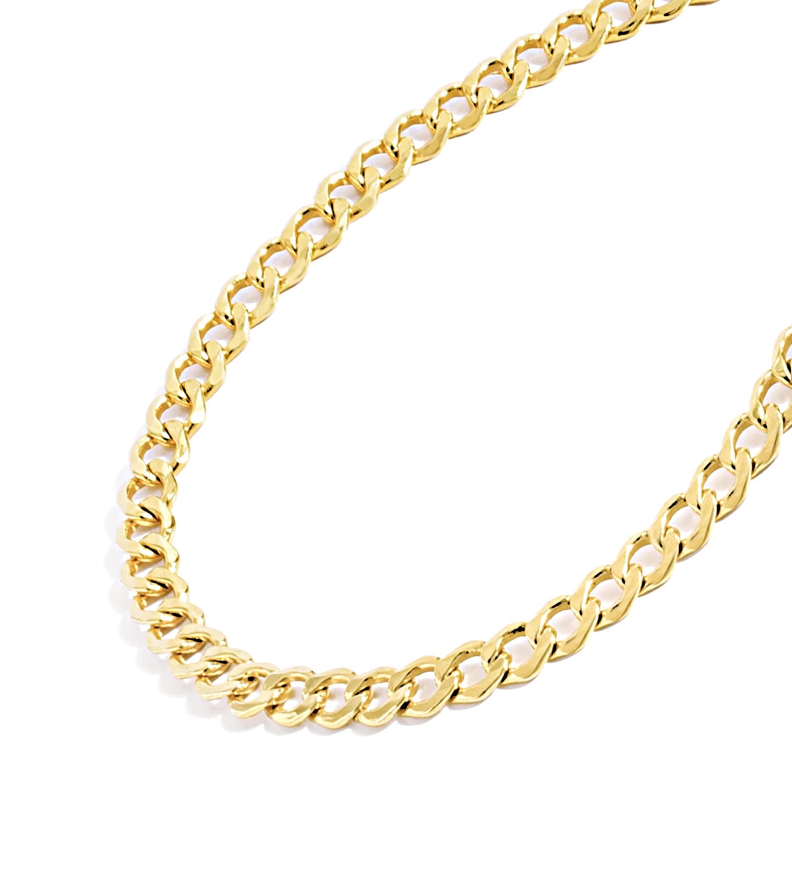 Gold Chain Necklace Collection - 14K Solid Yellow Gold Filled Miami Cuban Curb Link Chain Necklaces