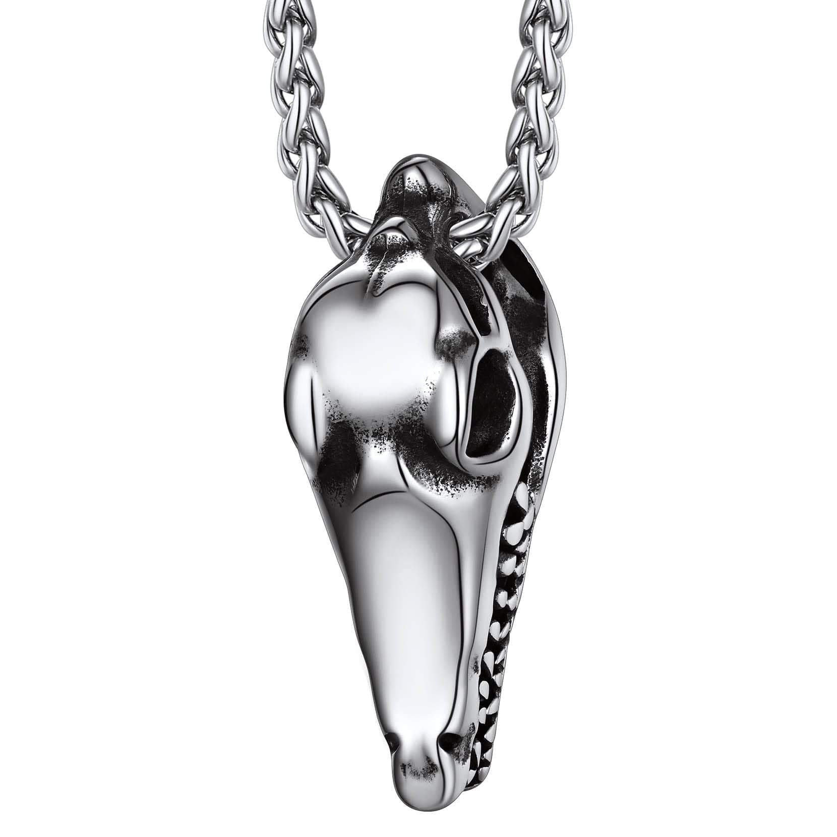 Richsteel Men's Crocodile T-Rex Skeleton Punk Jewelry