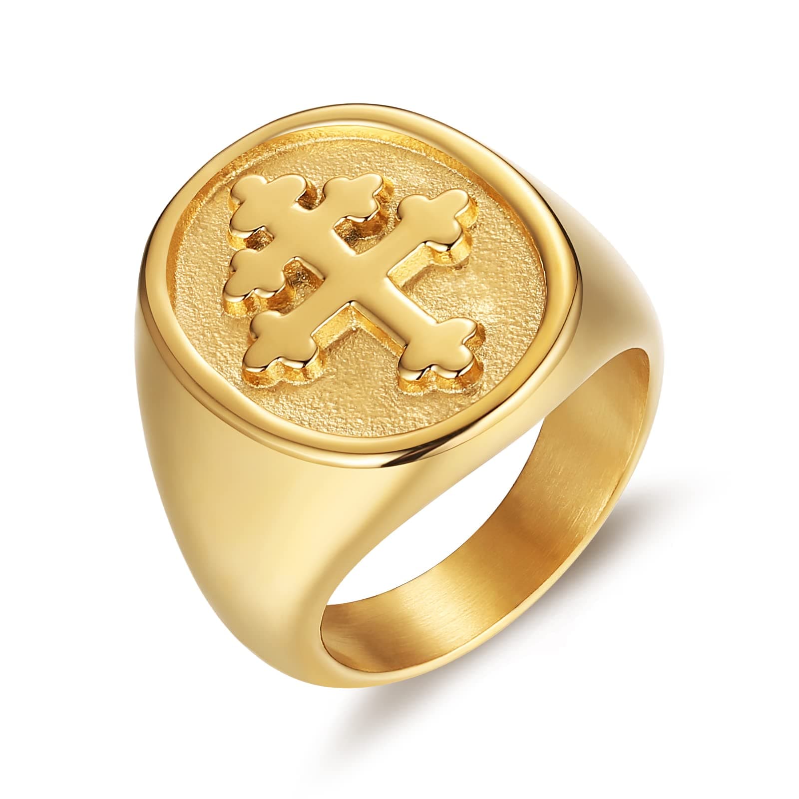 Stainless Steel Knights Templar Crusader Ring