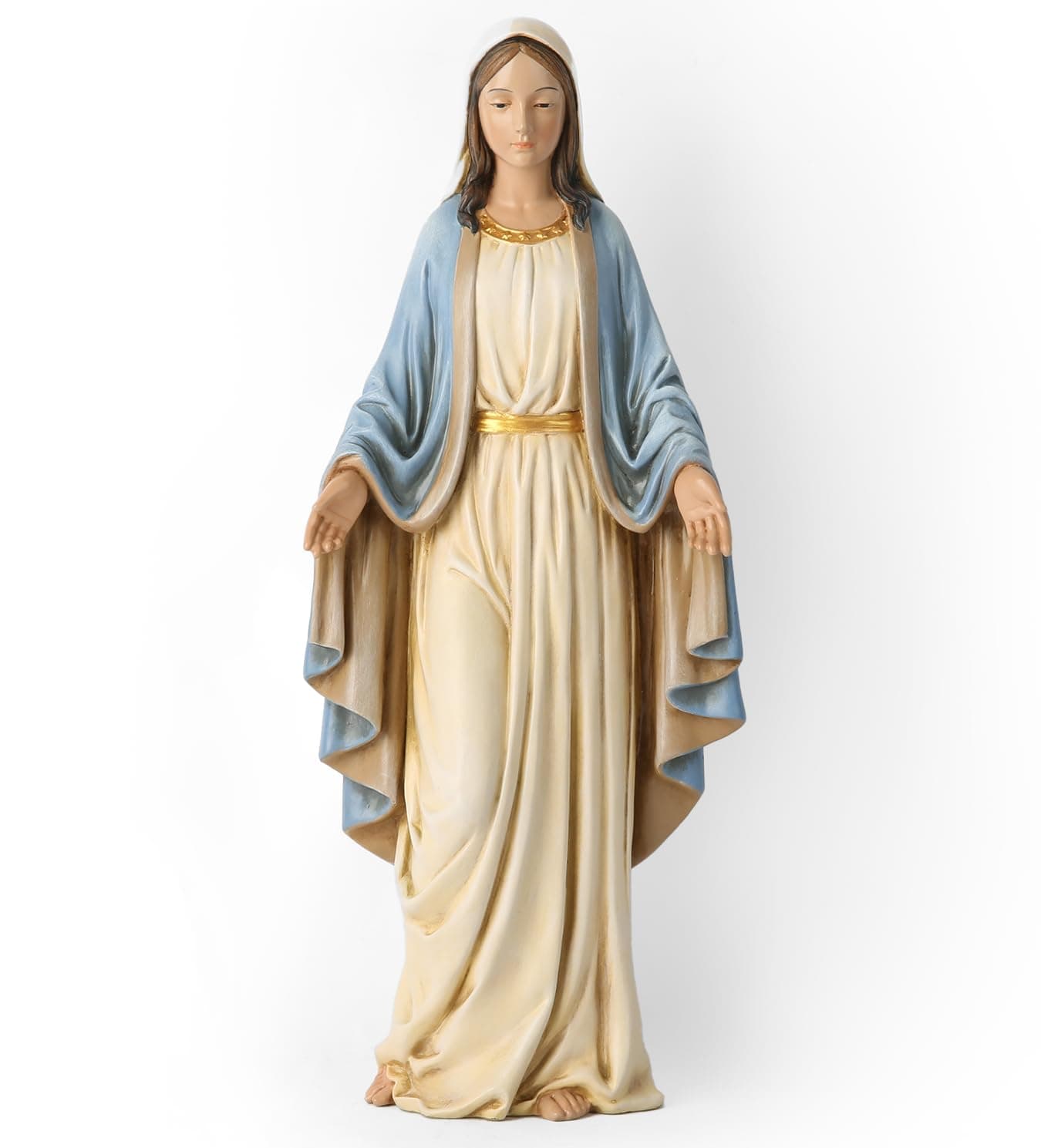 BC BuildClassic 12.5" Blessed Virgin Mary Statue, Hand Painted Religious Gift