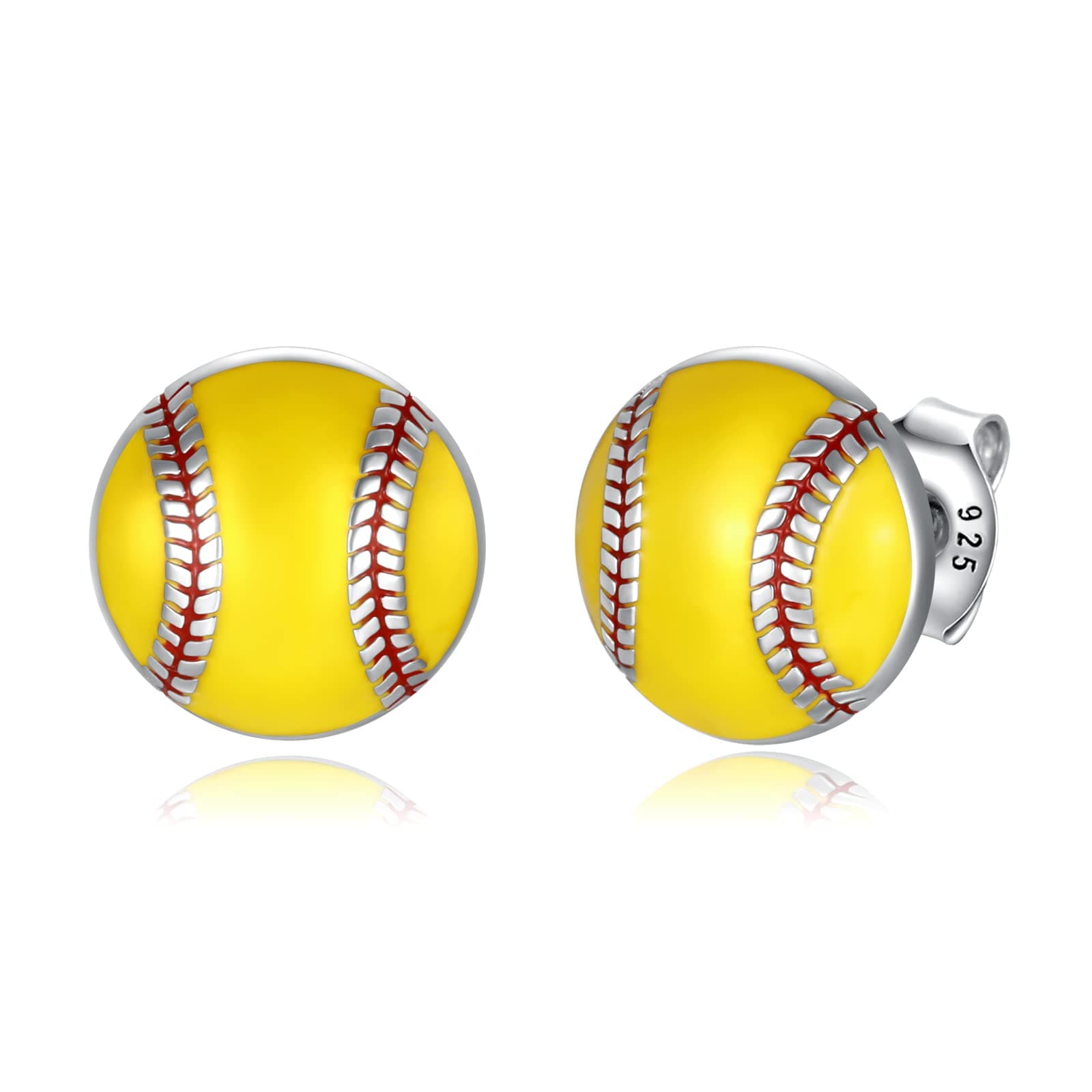 Sports Mom Jewelry: 925 Sterling Silver Earrings for Softball, Volleyball, Basketball, Baseball, Football, and Soccer – Hypoallergenic Gifts for Women and Players