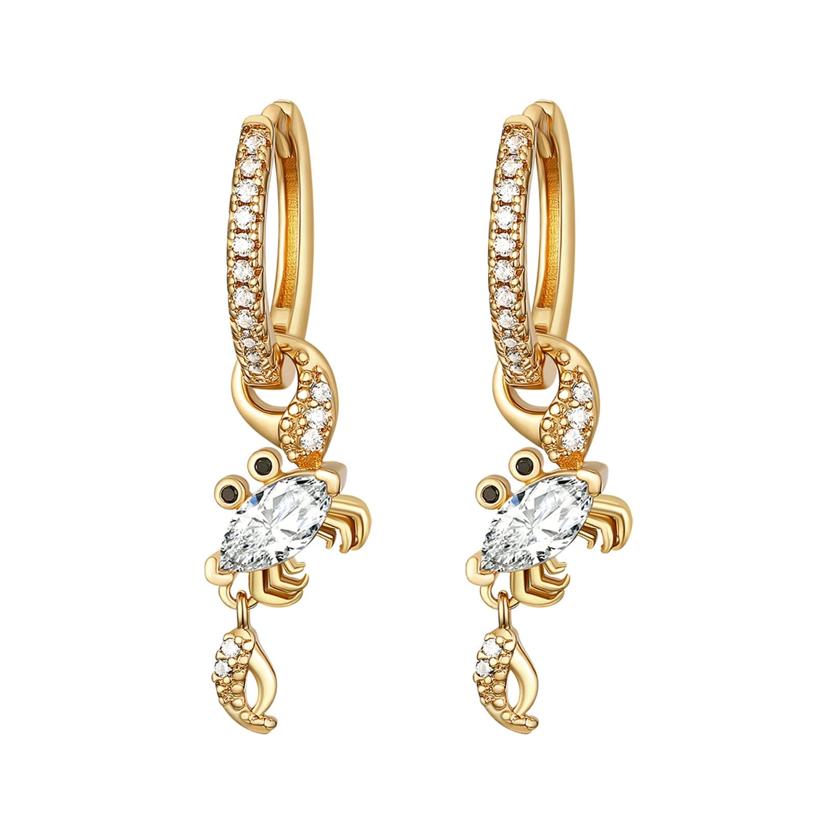 14K Gold Plated Animal Dangle Earrings for Women Girls Gift