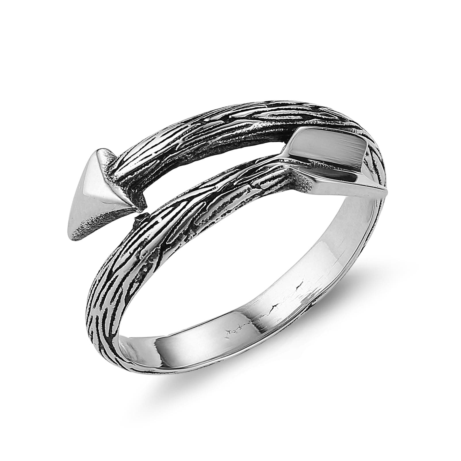 HZMAN Stainless Steel Retro Gothic Ring for Men & Women - Classic Jewelry Gift