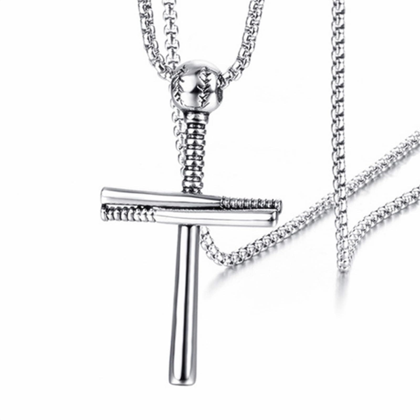 Personalized Baseball Cross Pendant Necklace for Athletes and Sports Lovers